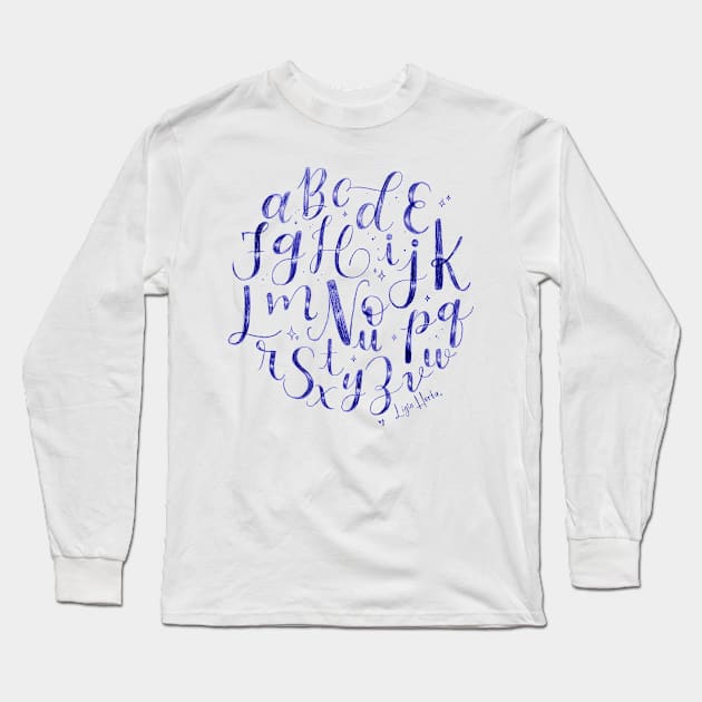 Alphabet Long Sleeve T-Shirt by LigiaHortaCreations